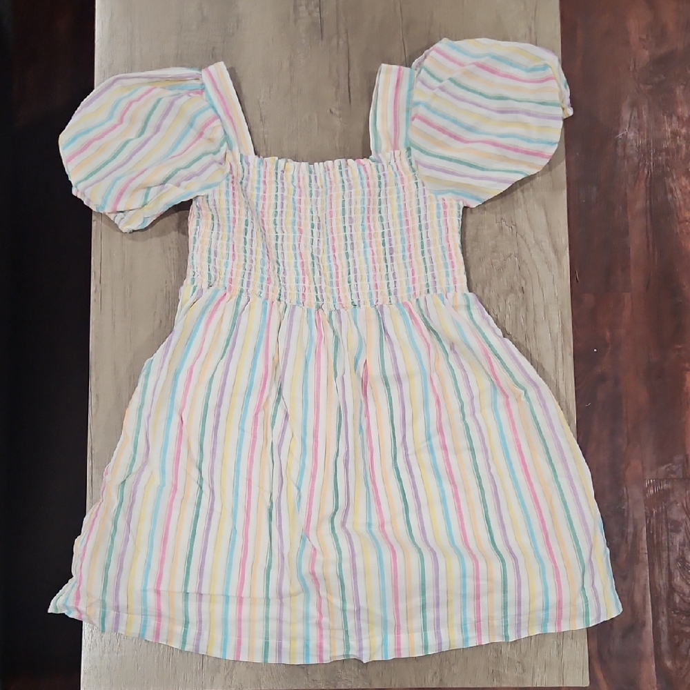 GAP Kids Smocked puff sleeve dress size Small